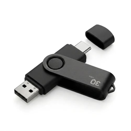 فلاش ميموري 128 جيجا USB و Type-C للجوال والكمبيوتر من 3Q