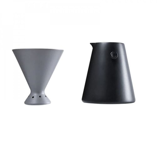 طقم تقطير V60 سيراميك بخاصية منع التنقيط