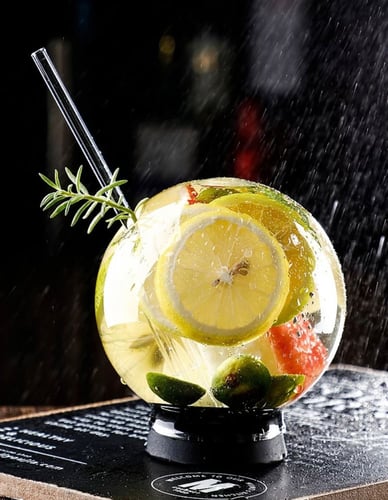 كوب زجاحي بشكل كروي 350 مل