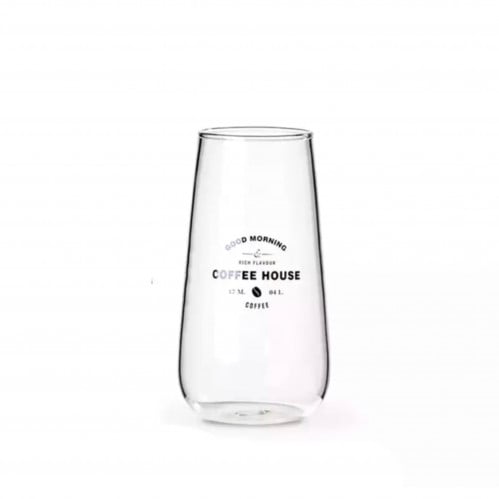 كوب زجاجي شفاف Coffee House بعدة خيارات