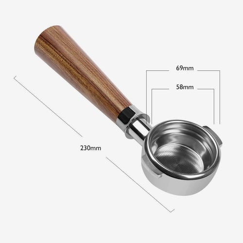 طقم بورتافلتر مكشوف من خشب الورد مقاس E61 58mm