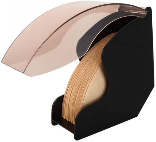 صندوق حفظ فلاتر القهوة بلاستيك بغطاء شفاف