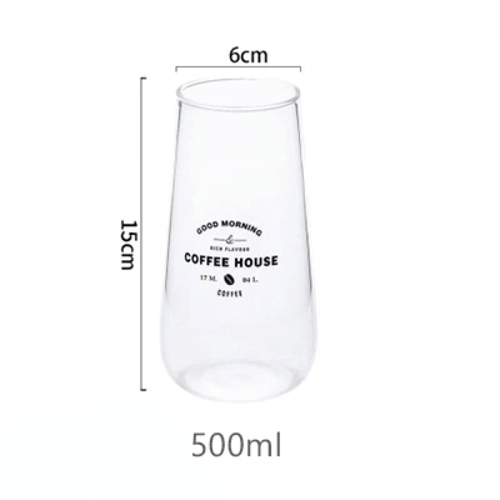 كوب زجاجي شفاف Coffee House بعدة خيارات
