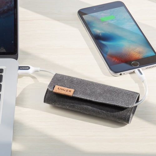 كيبل آيفون | أنكر | كيبل آيفون قماشي | ط 90 سم | أ...