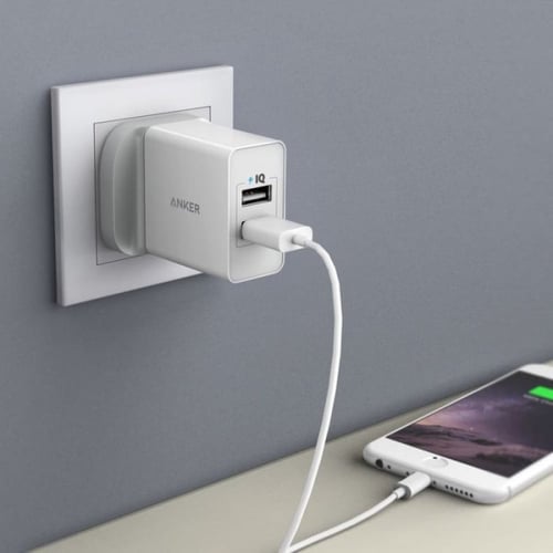 مخزن طاقة |انكر| 24w 2-port usb wall charger and m...