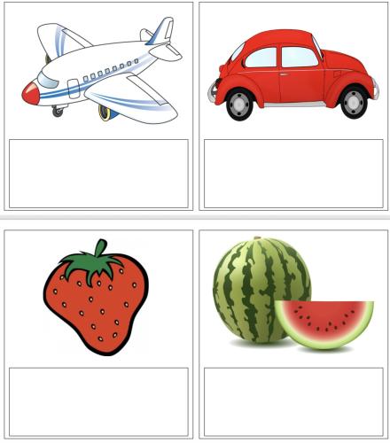 مطابقة الكلمات مع الصور لغة انجليزية (ملف pdf)