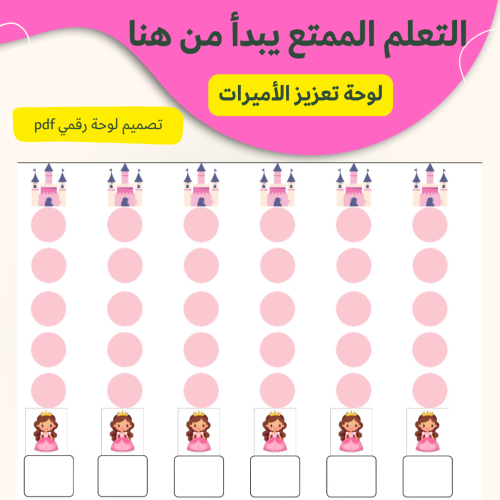 لوحة تعزيز الأميرات ( رقمي pdf)