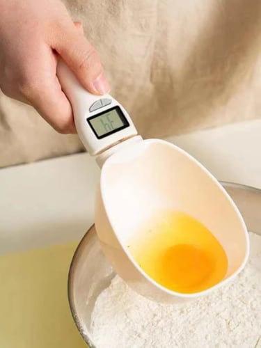 مغرفة 2 في 1 مع ميزان رقمي إلكتروني