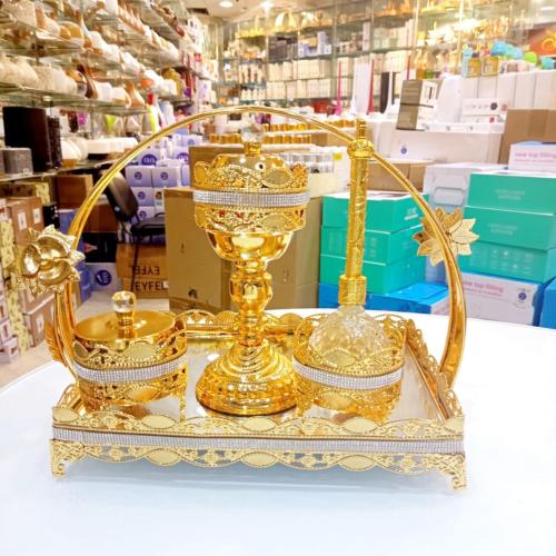 طقم مباخر ستيل ذهبي