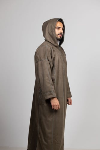 ثوب مغربي زيتي