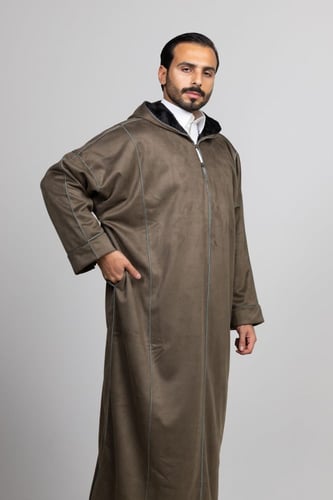 ثوب مغربي زيتي