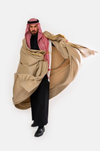 بشت كشمير مروبع بريسم مكسر زري