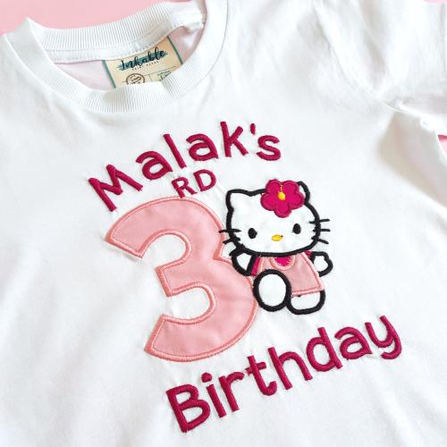 تيشرت تطريز عيد ميلاد تصميم هيلو كيتي - Hello Kitt...