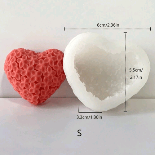 « قالب قلب بزهور »