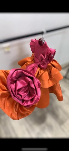 فستان فونكه خصر + اكسسوار شعر