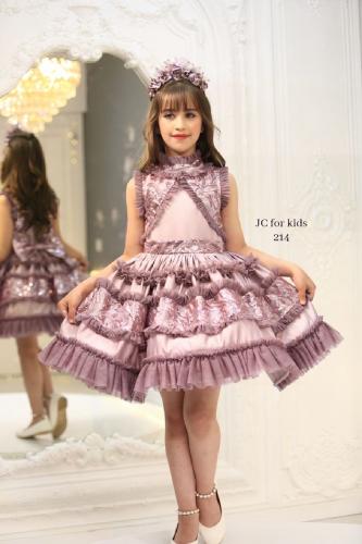 فستان فخم موف غامق + اكسسوار شعر