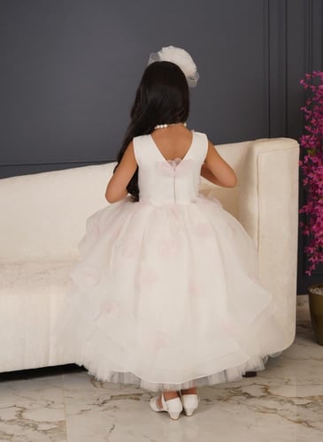 فستان أميره اللؤلؤ + اكسسوار شعر