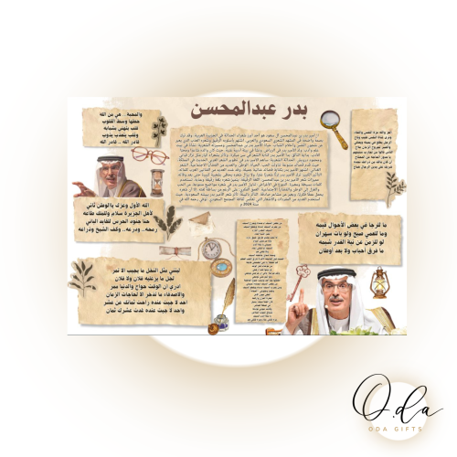 لوحة سيرة واشعار بدر عبدالمحسن