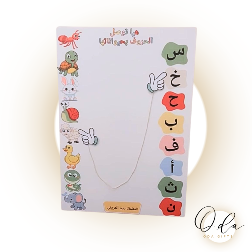 لوحة توصيل الحروف بالصور