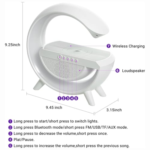 مكبر صوت مع شاحن لاسلكي