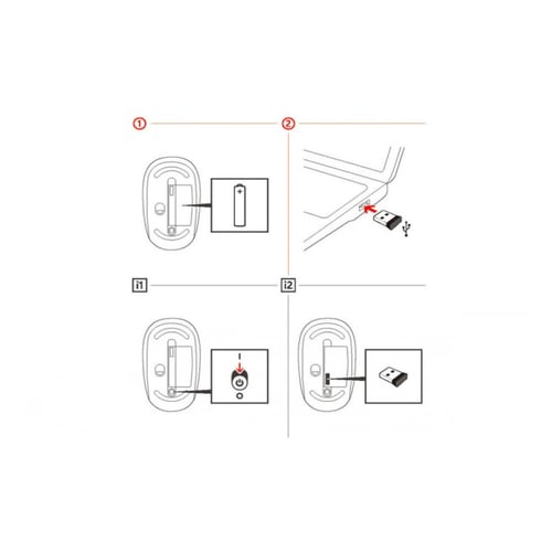 ماوس مايكروسوفت وايرلس لون اسود - Microsoft 1850