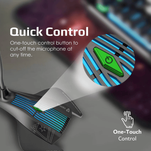 ميكروفون الألعاب Vertux VertuMic-1 عالي الوضوح ومض...