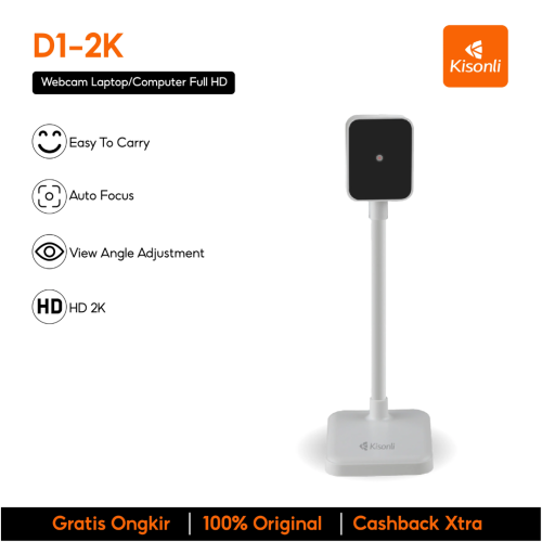 كاميرا للكمبيوتر - Kisonli D1 USB WebCam 2k for PC...