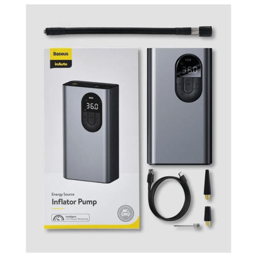 منفاخ هواء الكهربائي للسيارة من بيسوس - رمادي