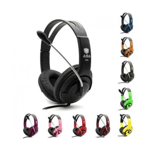 سماعة رأس ASA للبلاستيشن سلكية للألعاب مزودة بميكر...