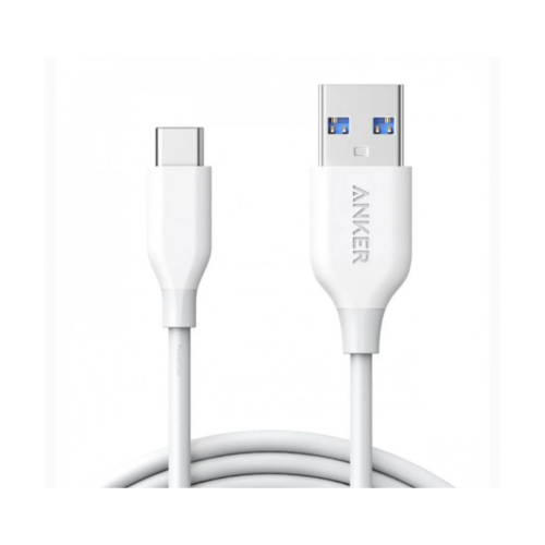 سلك شاحن امن انكر تايب سي 0.9 ، 3قدم - لون أبيض 3ق...