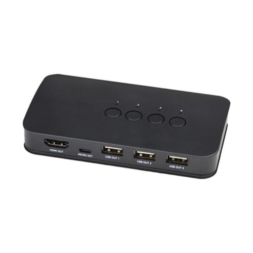 محول HDMI كيه في ام، مفتاح كيه في ام مع 4 منافذ US...