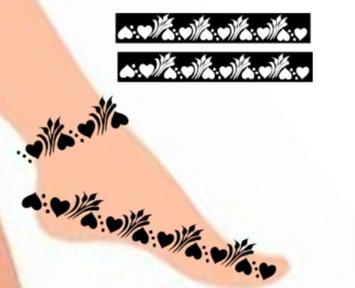 استكرات حناء للقدمين.