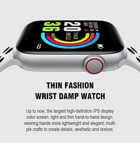 ساعة ذكية شبيهة ابل تعمل باللمس لون اسود