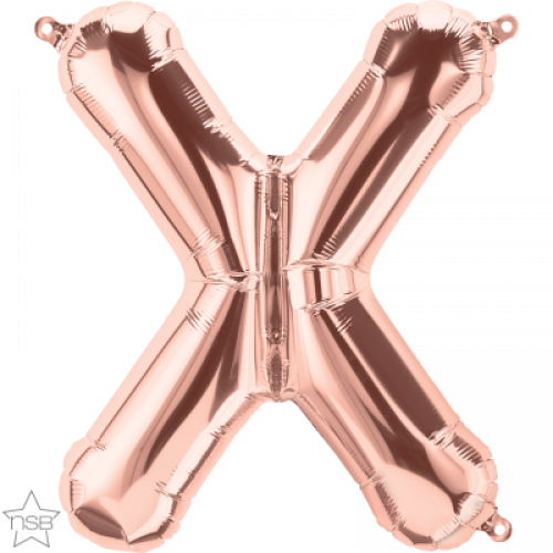 FOIL SMALL LETTER ROSEGOLD (عدد 5 قطع) X