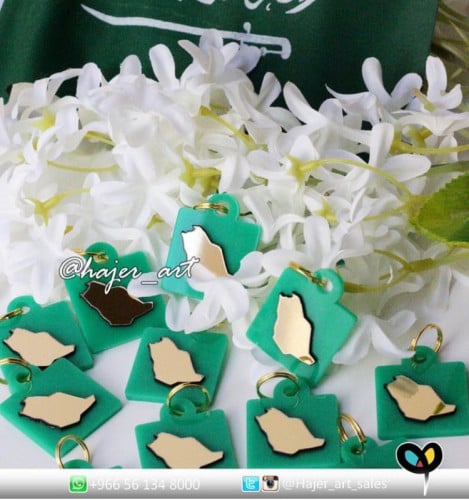 ميدالية بخريطة السعودية