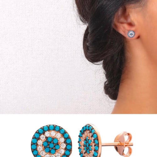 حلق أنيق اللون روز قولد (E18).