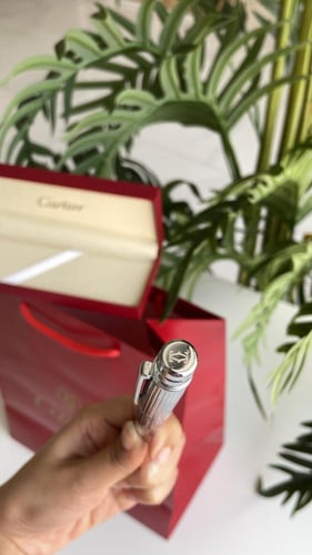 قلم كارتير فضي مع ملحقات