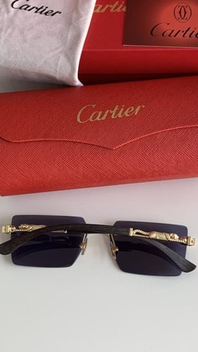 نظاره كارتير ايطار ذهبي مع اسود مع ملحقاتها