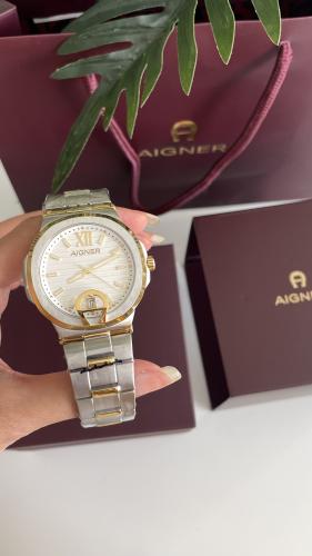 ساعه اقنر رجالي فضي مع ذهبي مع الملحقات