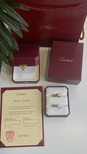 ‏خاتم كبلز فضي وذهبي مع ملحقات هاي كواليتي