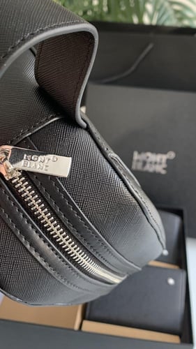 طقم مونت بلانك محفظة ومحفظه بطايق وشنطه يد مع المل...