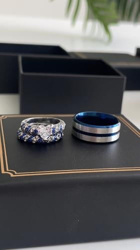 خواتم كبلز رجالي ونسائي ازرق