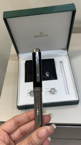 طقم رولكس محفظه قلم وكبك مع علبه