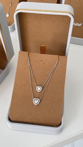 سلسال قلبين فضه 925