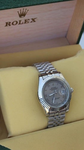 ساعة رمادي رولكس رجالي