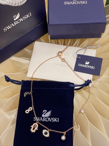 تشوكر سلسال سواروفسكي روز قولد