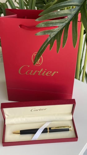 قلم كارتير اسود مع ذهبي مع الملحقات