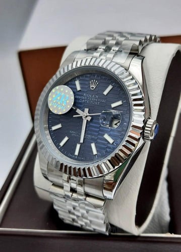 ساعه رولكس رجالي فضي