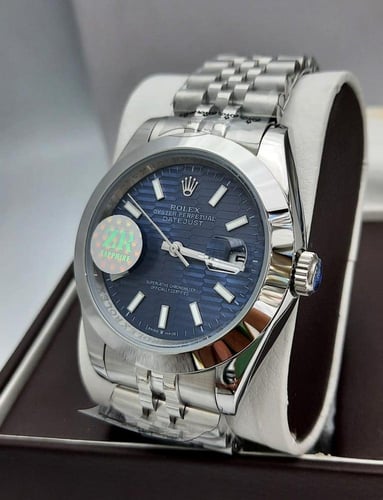 ساعه رولكس رجالي فضي