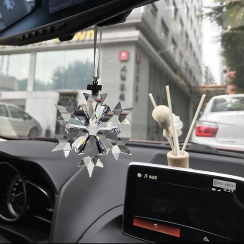 تعليقة سياره سوارفسكي مع الملحقات وردي